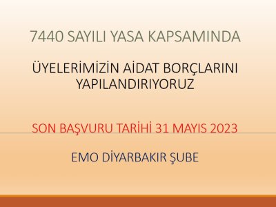 BORÇ YAPILANDIRMA KANUNU TMMOB UYGULAMA ESASLARI BELİRLENDİ..