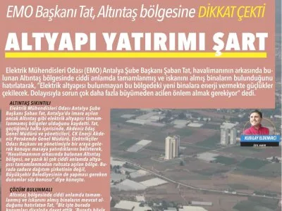 ALTYAPI YATIRIMI ŞART (ANTALYA YÜZYÜZE - 18.04.2023)
