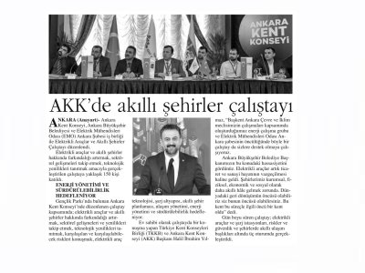 AKK`DEN AKILLI KENTLER ÇALIŞTAYI (ANAYURT GAZETESİ, 12.5.2023)