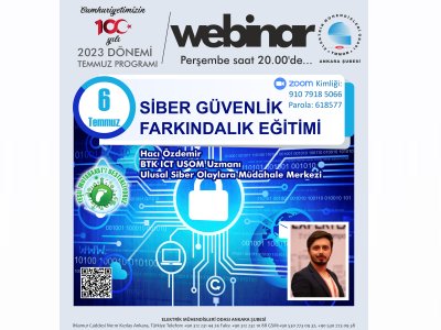 WEBINAR: SİBER GÜVENLİK FARKINDALIK EĞİTİMİ