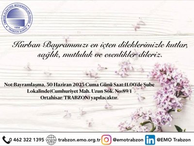 BAYRAMINIZ KUTLU OLSUN.