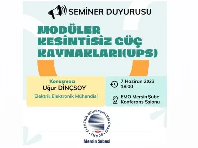 MODÜLER KESİNTİSİZ GÜÇ KAYNAKLARI SEMİNERİ DUYURUSU