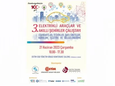ELEKTRİKLİ ARAÇLAR VE AKILLI ŞEHİRLER ÇALIŞTAY SERİSİNİN ÜÇÜNCÜSÜ DÜZENLENECEK