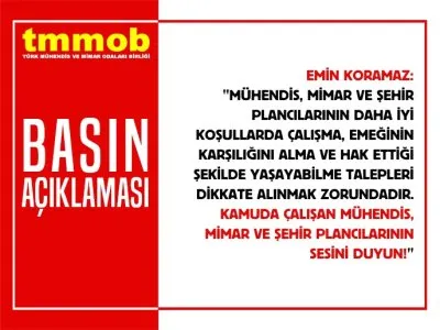 KAMUDA ÇALIŞAN MÜHENDİS, MİMAR VE ŞEHİR PLANCILARININ SESİNİ DUYUN!