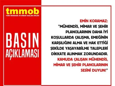 KAMUDA ÇALIŞAN MÜHENDİS, MİMAR VE ŞEHİR PLANCILARININ SESİNİ DUYUN!