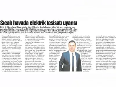SICAK HAVADA ELEKTRİK TESİSATI UYARISI(GERÇEK ALANYA-21.07.2023)