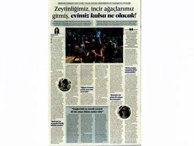 AKBELEN ORMANI`NDA DÖRT YILLIK ÇEVRE DİRENİŞİNİN EN HAREKETLİ GÜNLERİ
ZEYTİNLİĞİMİZ, İNCİR AĞAÇLARIMIZ GİTMİŞ, EVİMİZ KALSA NE OLACAK! (OKSİJEN)