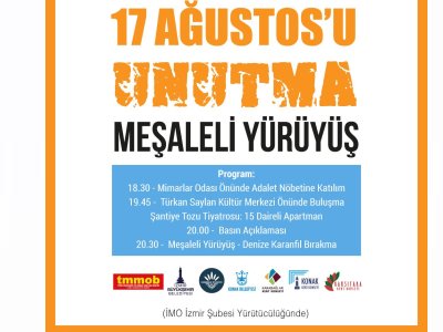 17 AĞUSTOS DEPREMİ YIL DÖNÜMÜ ETKİNLİKLERİ