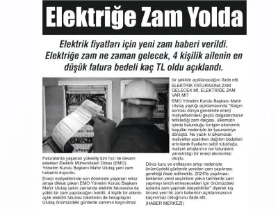 ELEKTRİĞE ZAM YOLDA (UŞAK HABER)