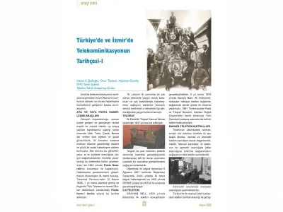 TÜRKİYE`DE VE İZMİR`DE TELEKOMÜNİKASYONUN TARİHÇESİ