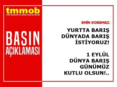 YURTTA BARIŞ DÜNYADA BARIŞ İSTİYORUZ!