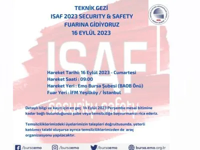 ISAF 2023 SECURITY & SAFETY FUARINA GİDİYORUZ
