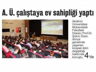 A.Ü. ÇALIŞTAYA EV SAHİPLİĞİ YAPTI (NEHİR-31.10.2023)
