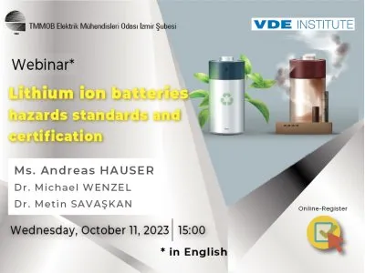 ONLINE SEMINAR: <B>LITHIUM ION BATTERIES  HAZARDS,
STANDARDS AND CERTIFICATION</B>