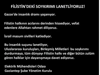 FİLİSTİN`DEKİ SOYKIRIMI LANETLİYORUZ!