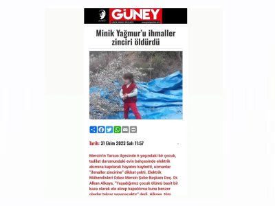 MİNİK YAĞMUR`U İHMALLER ZİNCİRİ ÖLDÜRDÜ