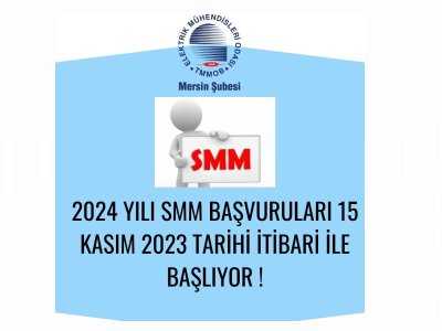 2024 YILI SMM-BT BAŞVURULARI BAŞLIYOR!
