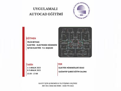 UYGULAMALI AUTOCAD EĞİTİMİ BAŞLIYOR