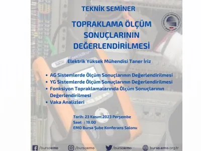 TOPRAKLAMA ÖLÇÜM SONUÇLARININ DEĞERLENDİRİLMESİ TEKNİK SEMİNERİ