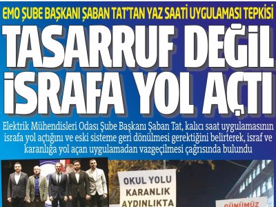 TASARRUF DEĞİL İSRAFA YOL AÇTI (ANTALYA EKSPRES-20.12.2023)