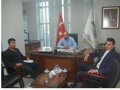 DEĞERLİ SMM ÜYELERİMİZ SN. YUSUF KEMAL DOĞDU VE SN. ENES  KÜPELİ, EMO MERSİN ŞUBE BAŞKANIMIZ ALKAN ALKAYA`YI MAKAMINDA ZİYARET ETTİ
