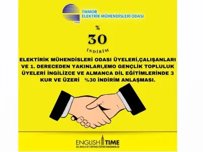 EMO SAKARYA TEMSİLCİLİĞİ İLE ENGLİSH TİME DİL OKULLARI ARASINDA PROTOKOL ANLAŞMASI İMZALANDI