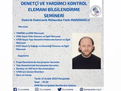 DENETÇİ VE YARDIMCI KONTROL ELEMANI BİLGİLENDİRME TEKNİK SEMİNERİ