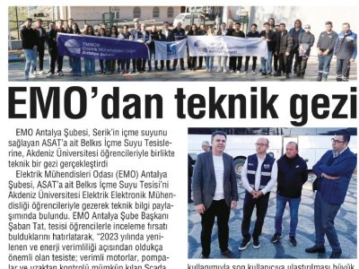 EMO`DAN TEKNİK GEZİ (İLERİ-29.12.2023)