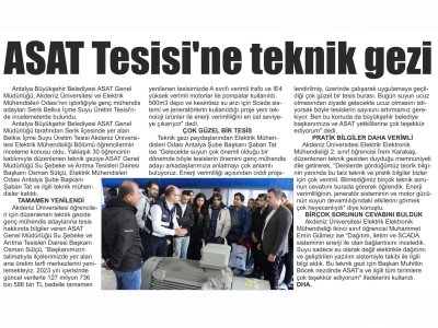 ASAT TESİSİNE TEKNİK GEZİ (FİNİKE AKDENİZ-1.01.2024)