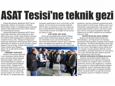 ASAT TESİSİNE TEKNİK GEZİ (FİNİKE AKDENİZ-1.01.2024)