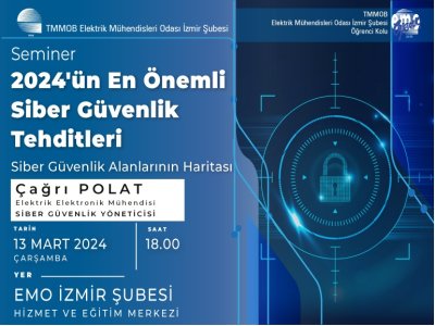 2024`ÜN EN ÖNEMLİ SİBER GÜVENLİK TEHDİTLERİ - <B> SEMİNER </B>