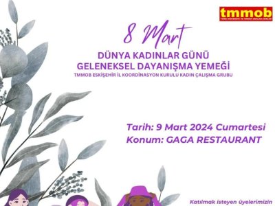 TMMOB ESKİŞEHİR İL KOORDİNASYON KURULU KADIN ÇALIŞMA GRUBU KAHVALTISI