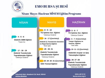 NİSAN- MAYIS- HAZİRAN MİSEM PROGRAMI YAYINLANDI