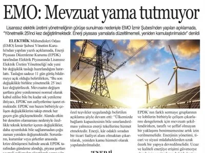 EMO: MEVZUAT YAMA TUTMUYOR (DOKUZ EYLÜL)