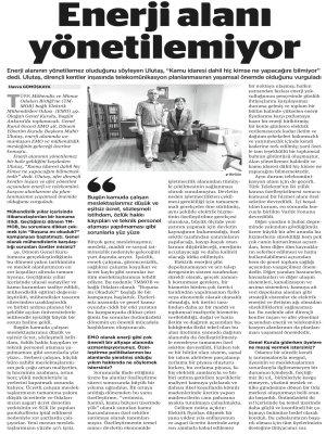ENERJİ ALANI YÖNETİLEMİYOR (BİRGÜN)