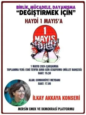 TÜM ÜYELERİMİZİN VE YURTTAŞLARIMIZIN BİRLİK, MÜCADELE VE DAYANIŞMA GÜNÜ OLAN 1 MAYIS İŞÇİ BAYRAMI KUTLU OLSUN.