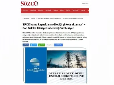EPDK KAMU KAYNAKLARINI DİLEDİĞİ ŞİRKETE AKTARIYOR  (SOZCUDİJİTAL.COM)