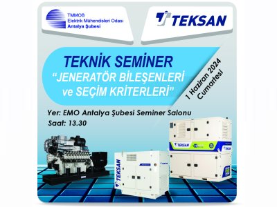 TEKNİK SEMİNER: JENERATÖR BİLEŞENLERİ VE SEÇİM KRİTERLERİ