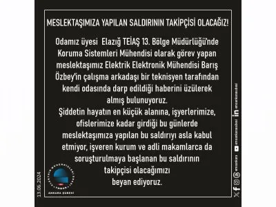 MESLEKTAŞIMIZA YAPILAN SALDIRININ TAKİPÇİSİ OLACAĞIZ!