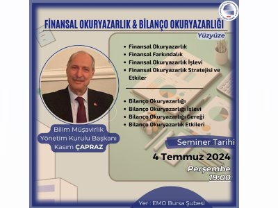 SEMİNER: FİNANSAL OKURYAZARLIK- BİLANÇO OKURYAZARLIĞI