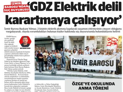 GDZ ELEKTRİK DELİL KARARTMAYA ÇALIŞTI (İZGAZETE)