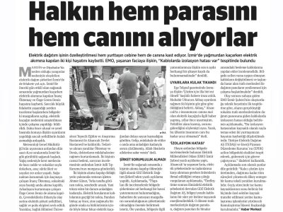 ŞİRKET İHMALİ İKİ CAN ALDI (BİRGÜN)