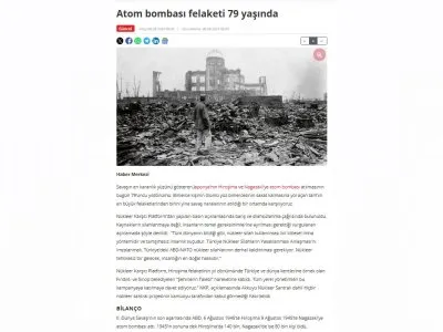 ATOM BOMBASI FELAKETİ 79 YAŞINDA (BİRGUN.NET)