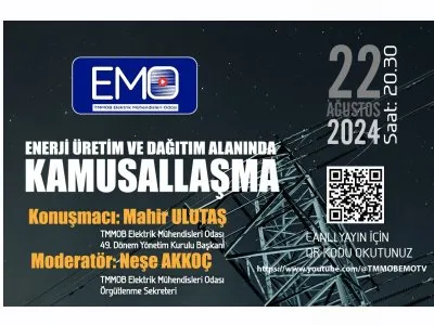 <B>EMO TV:</B> ENERJİ ÜRETİM VE DAĞITIM ALANINDA KAMUSALLAŞMA - <B>VİDEO HABER </B>