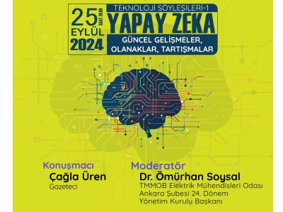 <B>EMO TV:</B> YAPAY ZEKA <BR>GÜNCEL GELİŞMELER, OLANAKLAR, TARTIŞMALAR