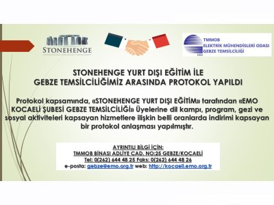 STONEHENGE YURT DIŞI EĞİTİM İLE GEBZE TEMSİLCİLİĞİMİZ ARASINDA PROTOKOL YAPILDI