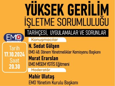 YÜKSEK GERİLİM İŞLETME SORUMLULUĞU CANLI YAYINI