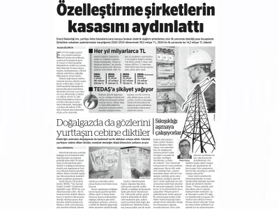 ÖZELLEŞTİRME, ŞİRKETLERİN KASASINI AYDINLATTI (BİRGÜN)