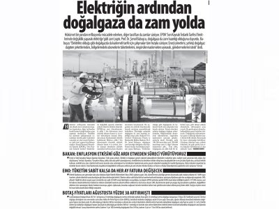 ELEKTRİĞİN ARDINDAN DOĞALGAZA DA ZAM YOLDA (KARAR)