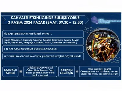 KAHVALTI ETKİNLİĞİNDE BULUŞUYORUZ!